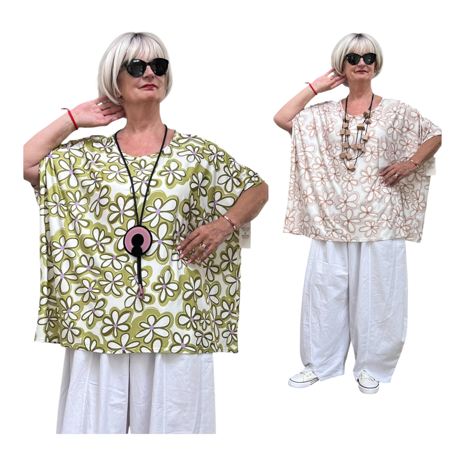 ITALIA oversized viscose zomer top stretch /in meerdere kleuren