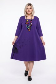 By Izzy viscose A-lijn jurk met zakken /stretch