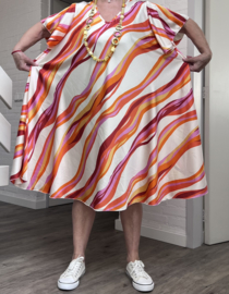 Naveed oversized viscose A-lijn jurk