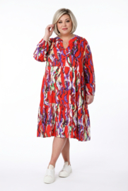 Vincenzo Allocca oversized viscose A-lijn BOHO jurk