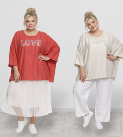 ITALIA oversized viscose top/tuniek/in meerdere kleuren
