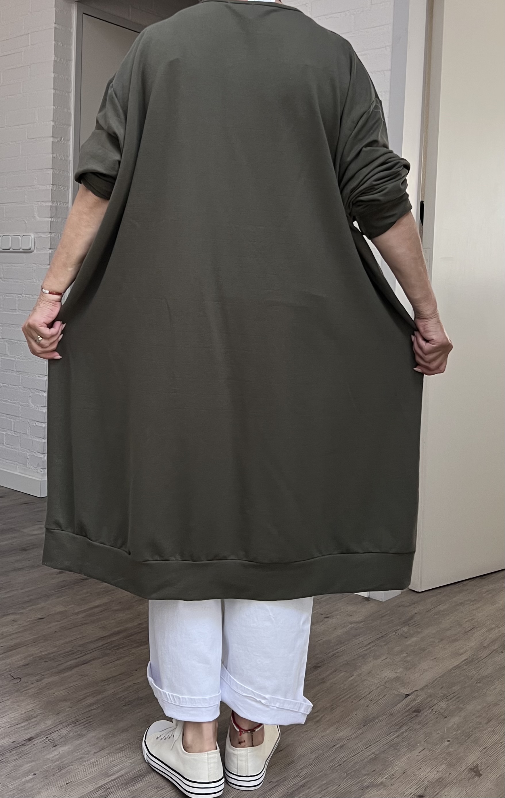 ITALIA MODA oversized katoen A-lijn tuniek stretch/in meerdere kleuren