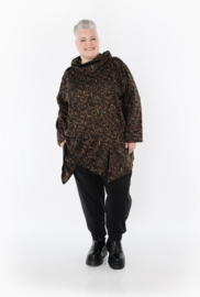 AKH winter viscose mix oversized top/tuniek met col apart stretch