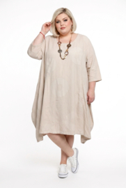 Moonshine katoen A-lijn jurk beige