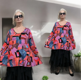 Ophilia viscose A-lijn tuniek  stretch