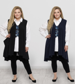 KEKOO design viscose A-lijn mouwloze vest