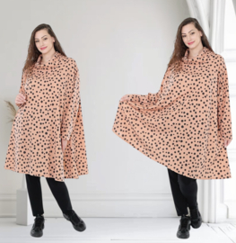AKH oversized jersey viscose A-lijn jurk/tuniek apart stretch