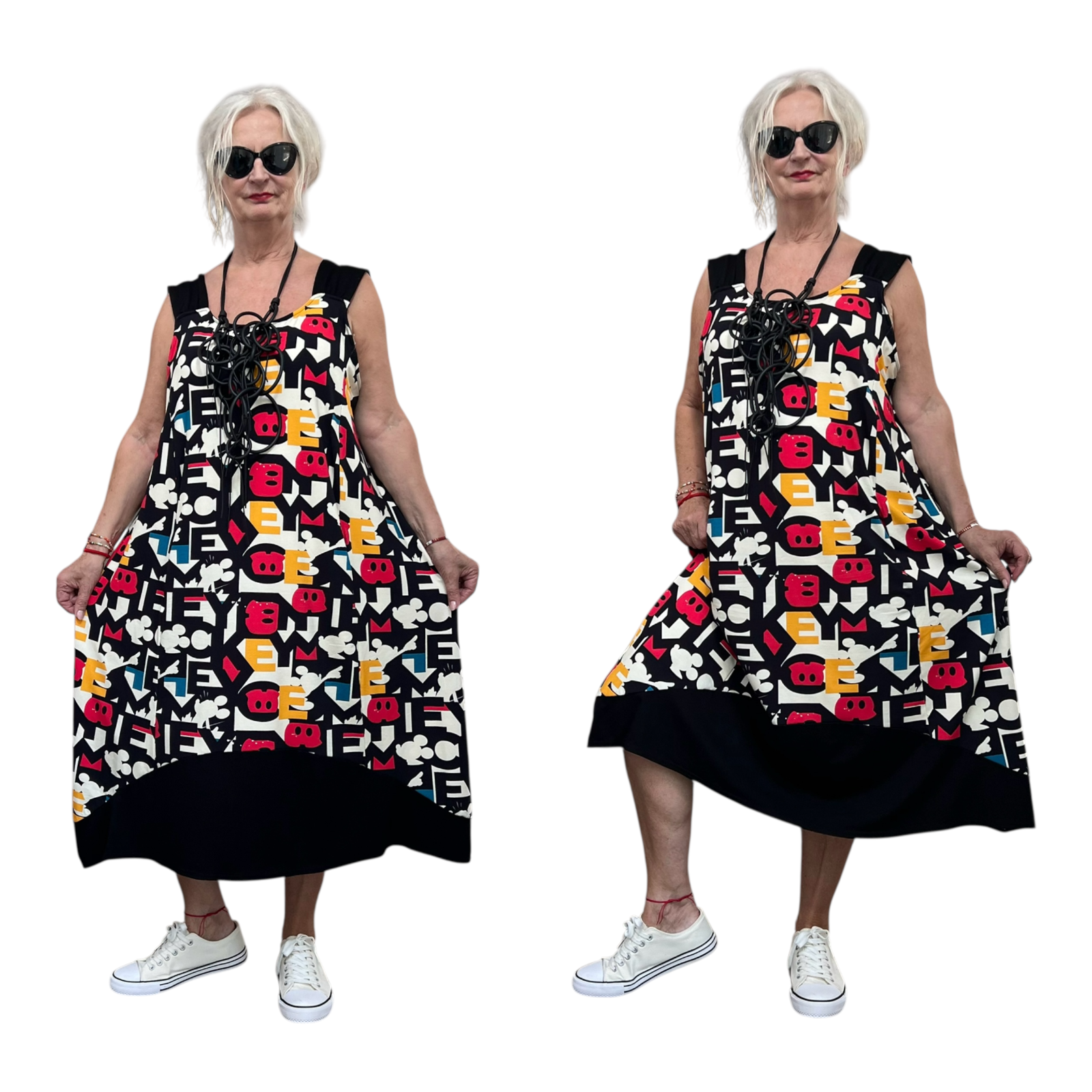 Naveed  oversized viscose jersey A-lijn jurk stretch