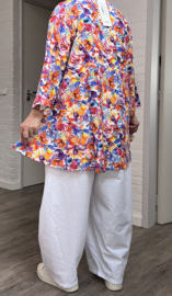 AKH oversized viscose/linnen look A-lijn tuniek apart