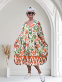 SISSI viscose  ibiza look A-lijn tuniek/jurk