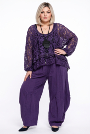 Moonshine oversized de modieuze kleuring  katoen KANTEN top apart stretch
