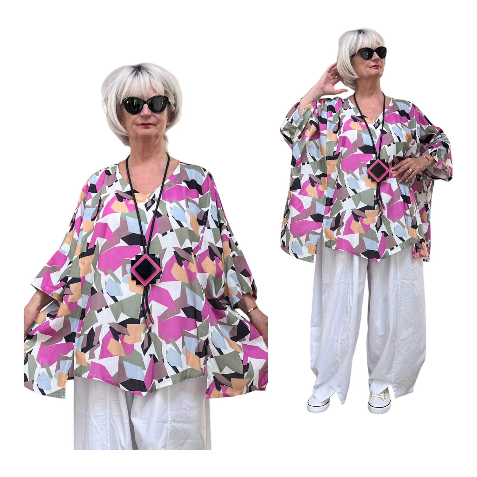 SINNE design.. A- lijn linnen/katoen top/tuniek
