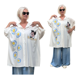 ITALIA oversized viscose blouse/hemd