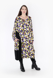 AKH oversized jersey viscose A-lijn jurk/tuniek apart stretch