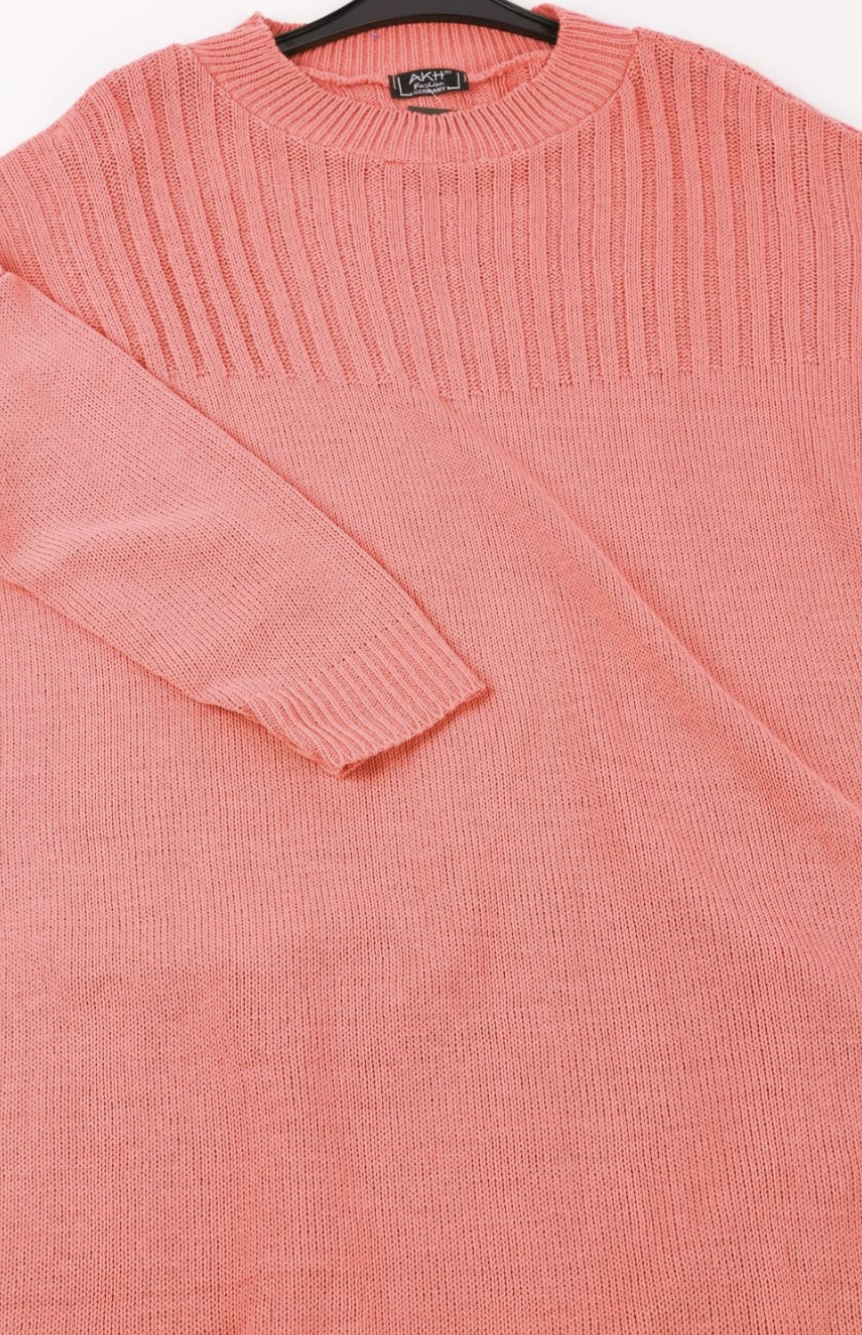 AKH gebreide oversized tuniek/jurk  apart stretch