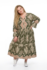 Sissi BOHO oversized A-lijn viscose jurk apart