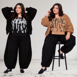 ITALIA oversized katoen/acryl mix top/in meerdere kleuren