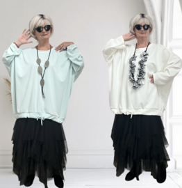 ITALIA  oversized  viscose top apart stretch/in meerdere kleuren