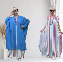 AKH oversized chique A-lijn blazer/vest met zakken apart