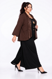ITALIA MODA oversized viscose crepe vest/blazer met pailetten/in meerdere kleuren