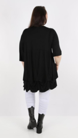 AKH jersey  viscose A-lijn tuniek/jurk apart stretch  zwart
