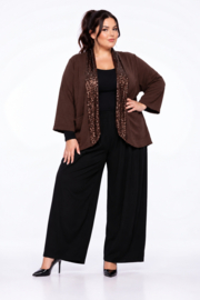 ITALIA MODA oversized viscose crepe vest/blazer met pailetten/in meerdere kleuren