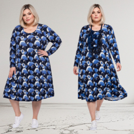 ITALIA Moda oversized viscose A-lijn jurk stretch