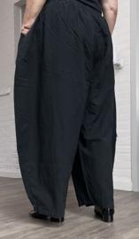 Moonshine katen/linnen look ballonbroek apart zwart