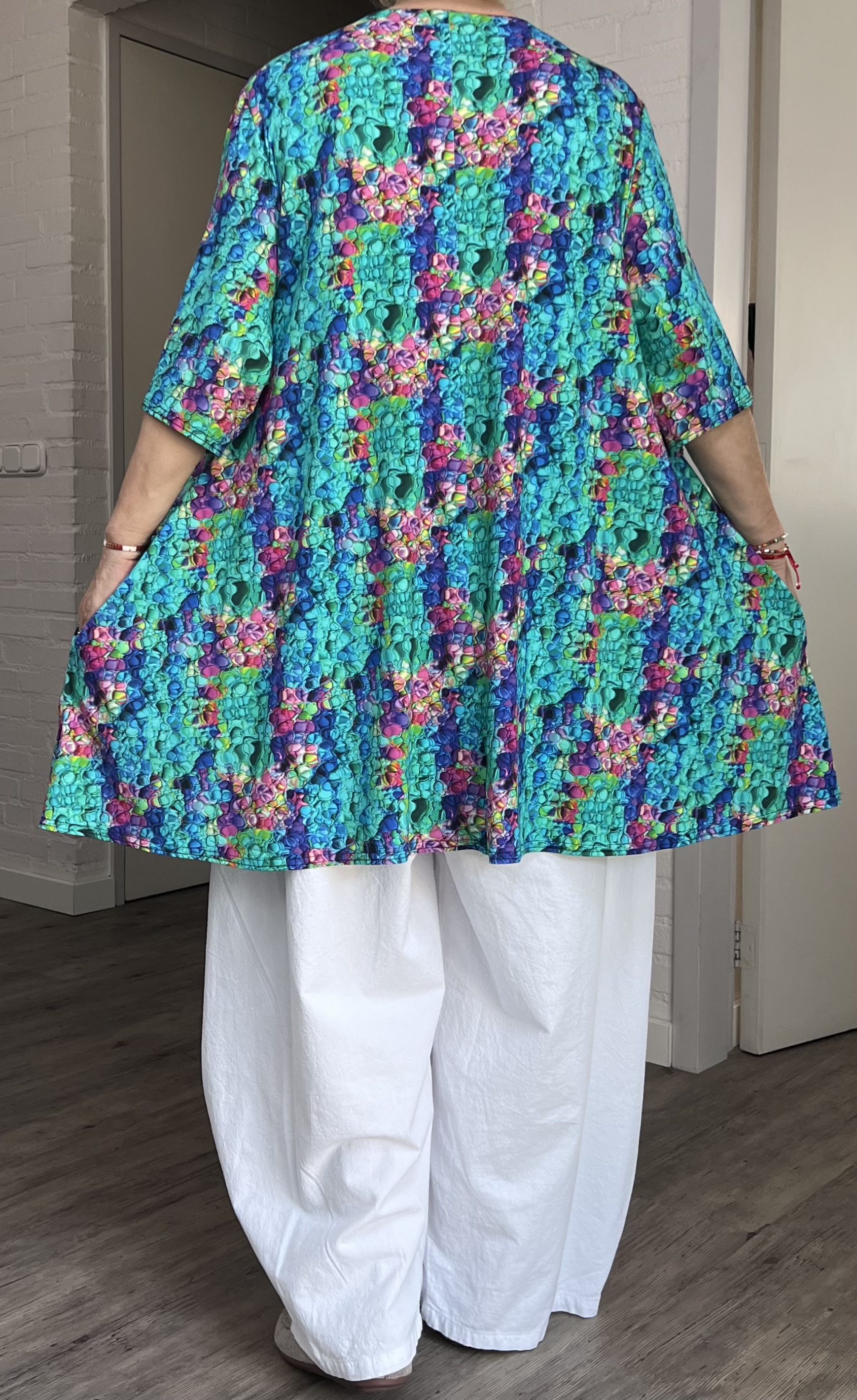 Naveed  oversized viscose jersey A-lijn jurk stretch