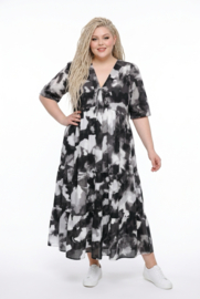 Vincenzo Allocca oversized viscose  BOHO A-lijn jurk apart