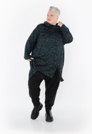 AKH winter viscose mix oversized top/tuniek met col apart stretch