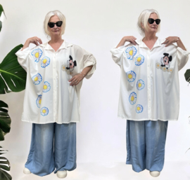 ITALIA oversized viscose blouse/hemd