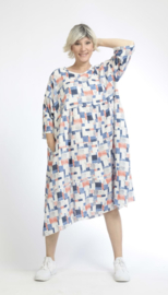 AKH oversized viscose/linnen A-lijn jurk/tuniek met zakken apart 