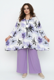 AKH oversized viscose A-lijn tuniek/top apart stretch