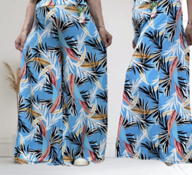 ITALY Mode jersey viscose  wijde broek apart /zeer rekbaar
