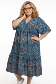 UNIDIVA viscose/zijde  A-lijn zomer jurk apart