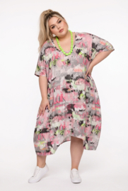 Giovani collection oversized viscose ballon jurk/stretch