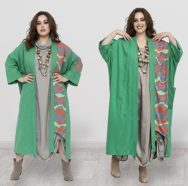 MEERIM oversized katoen jersey vest/blazer/jas stretch/apart