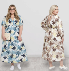 ITALIA MODA oversized katoen mousseline A-lijn jurk /in meerdere kleuren