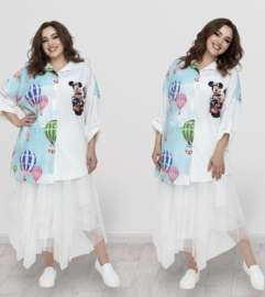 ITALIA oversized viscose blouse/hemd