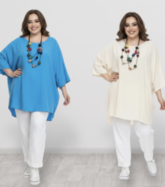 ITALIA MODA oversized viscose A-lijn top /in meerdere kleuren