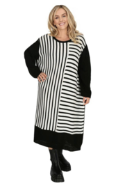 AKH oversized gebreide tuniek/jurk  apart stretch