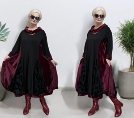 Vincenzo Allocca oversized katoen ballonjurk van een mix van fluweel en tule apart