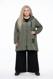 ITALIA  oversized  tussenjas  waterbestendig met ritssluiting en capuchon /in meerdere kleuren
