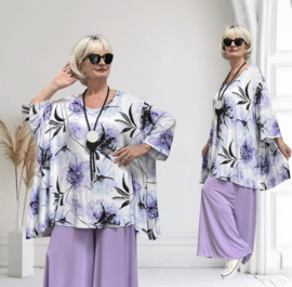 AKH oversized viscose A-lijn tuniek/top apart stretch