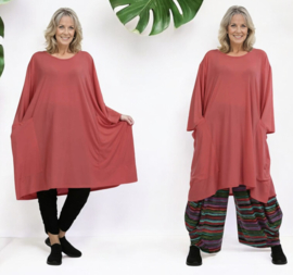 AKH oversized viscose mix  A-lijn tuniek apart stretch