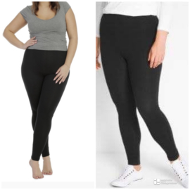 Italia Bensini slim katoen/lycra THERMO  legging zwart
