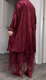 Joke oversized A-lijn velours stretch tuniek/jurk stretch