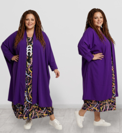 AKH oversized chique A-lijn blazer/vest met zakken apart