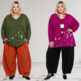 ITALIA oversized viscose top/in meerdere kleuren